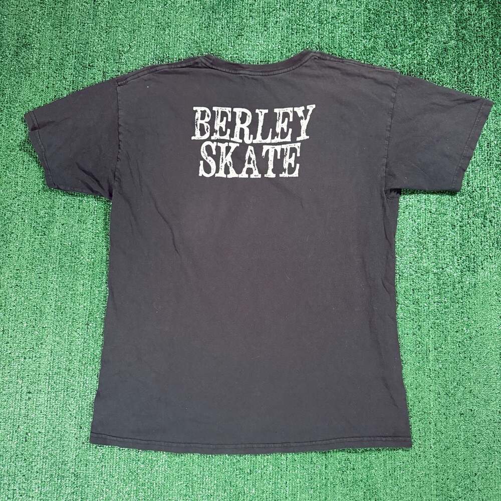 Y2K Mens Berley Skate T-Shirt Black Medium Skater